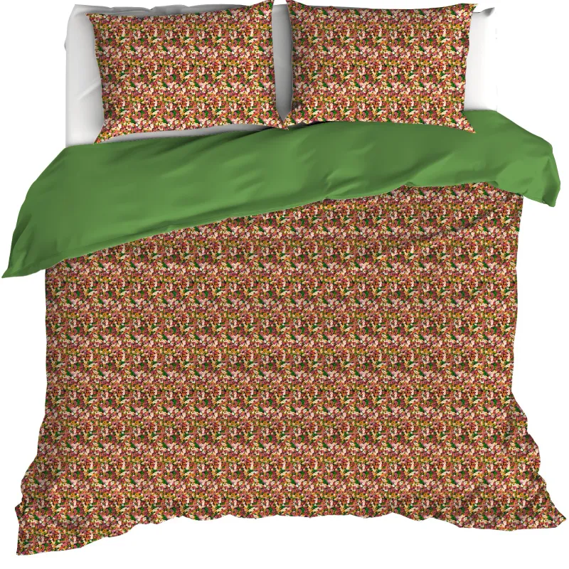 Dekbedovertrek Flowerpower, Green Bee - 260 x 240 - Katoen Percal