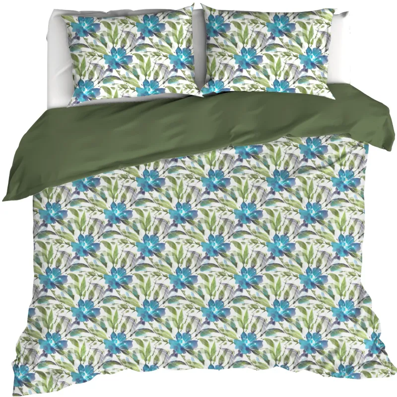 Dekbedovertrek Bellflower, Eden - 260 x 240 - Katoen Percal