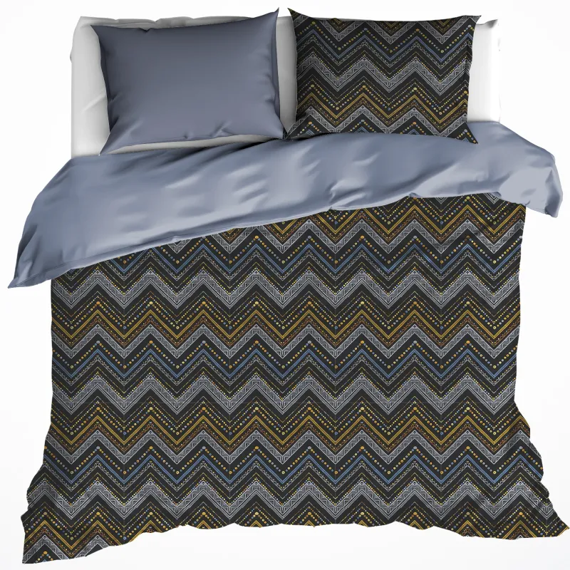 Dekbedovertrek Sioux Blue Grey - Hotelmaat - 260 x 240 cm - Katoen Flanel