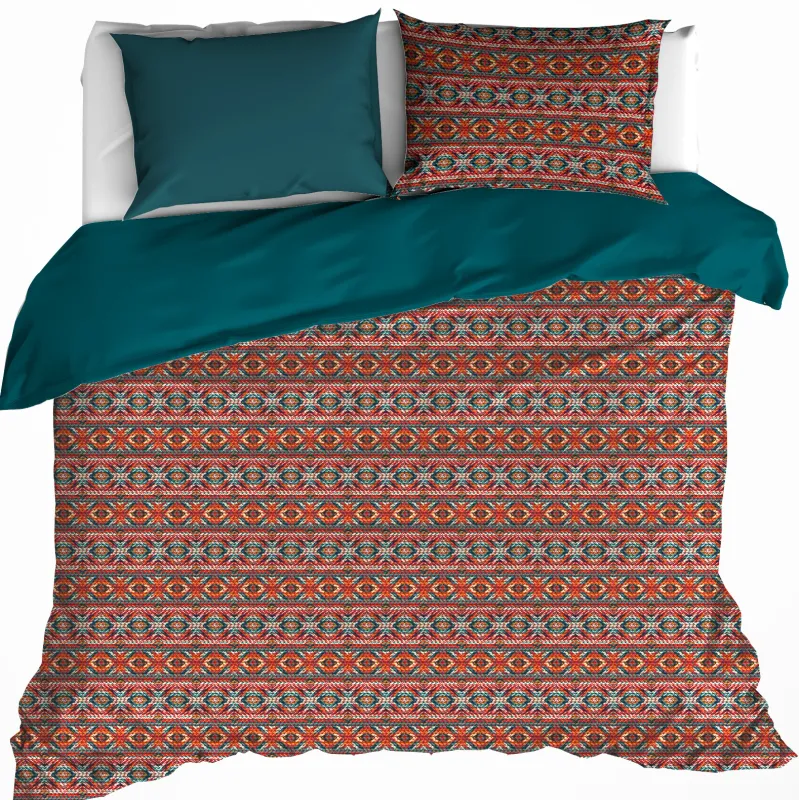 Dekbedovertrek Melchior Brandy Brown - Hotelmaat - 260 x 240 cm - Katoen Flanel