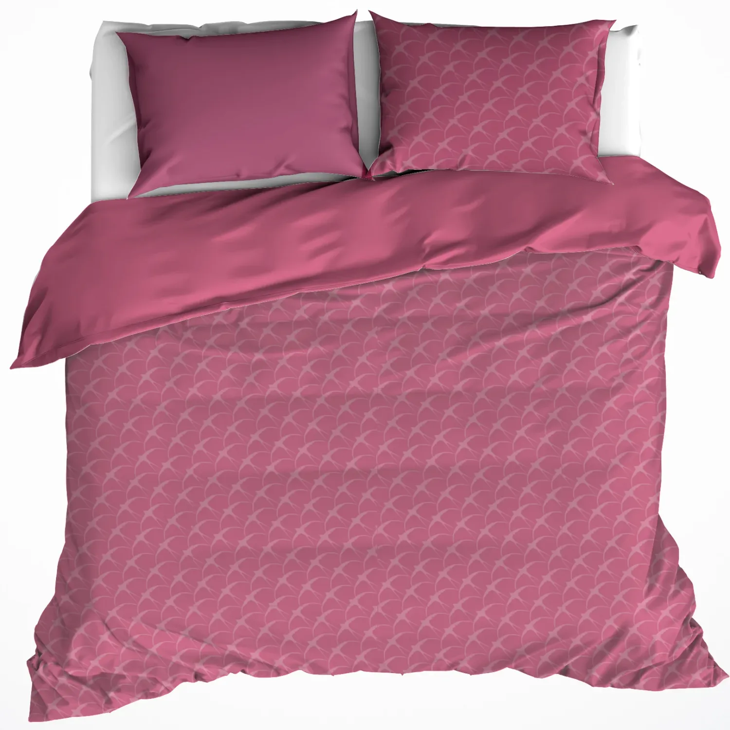 Dekbedovertrek Birds Lilac - Hotelmaat - 260 x 240 cm - Flanel