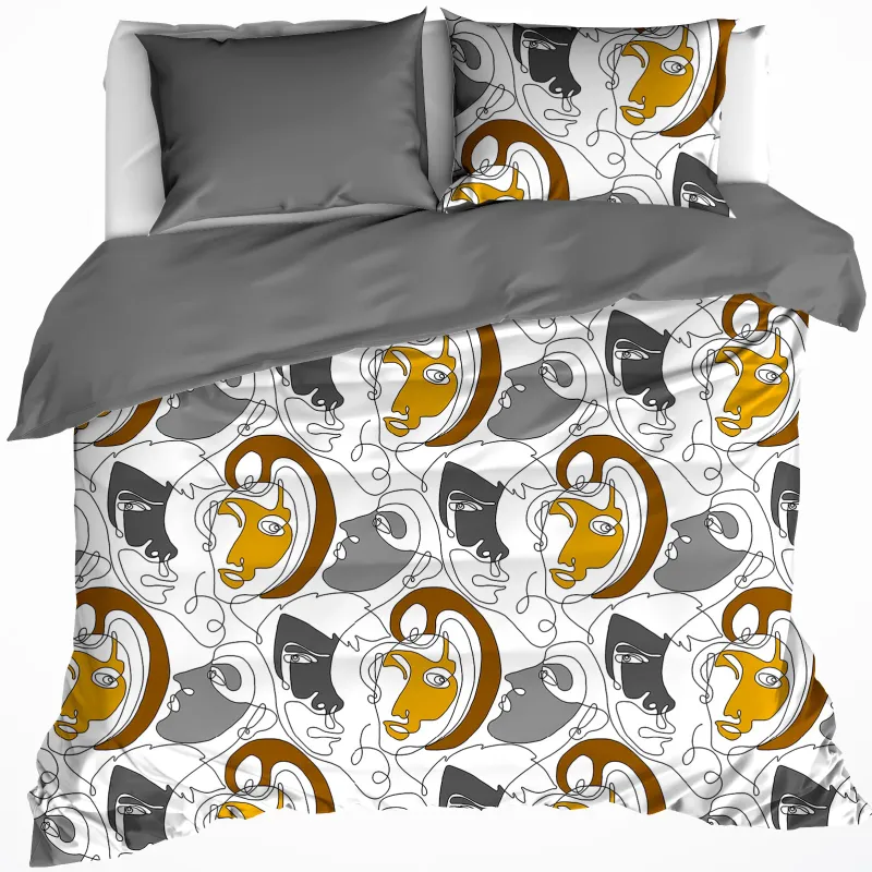 Dekbedovertrek Katoen Satijn Anastasia - Hotelmaat - 260 x 240 cm - Grijs