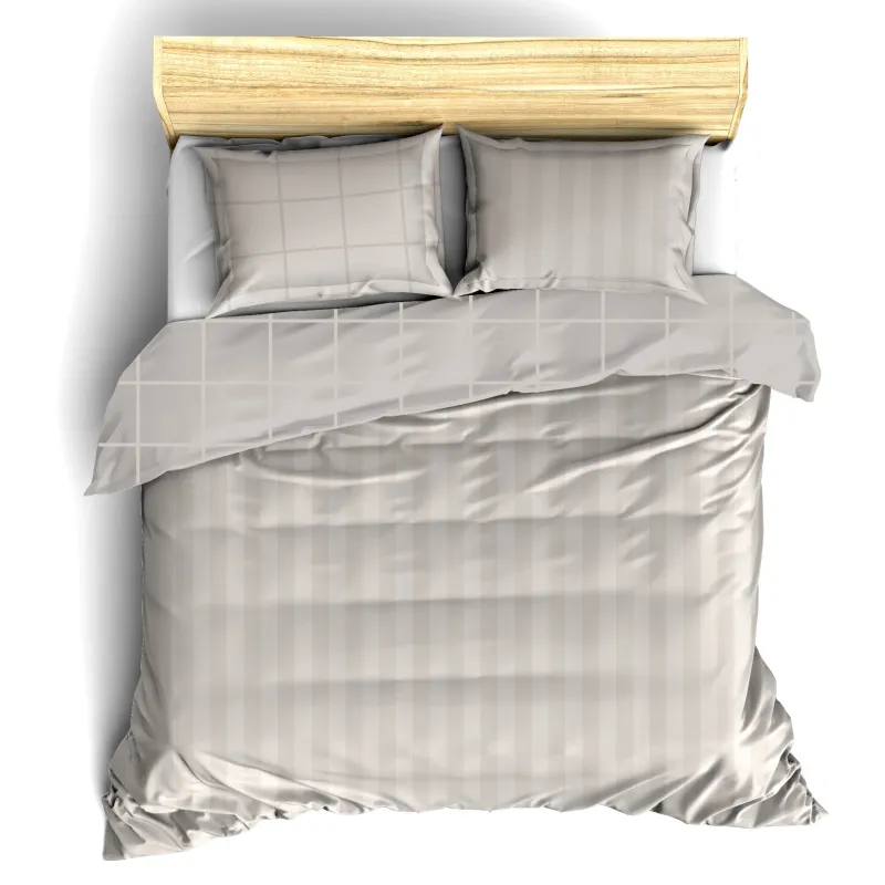 Dekbedovertrek Katoen Satijn Zygo - Hotelmaat - 260 x 240 cm - Taupe