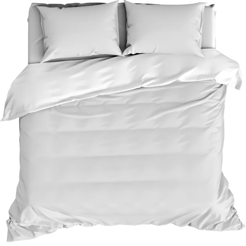 Dekbedovertrek Katoen Satijn Olivia - Hotelmaat - 260 x 240 cm - Wit
