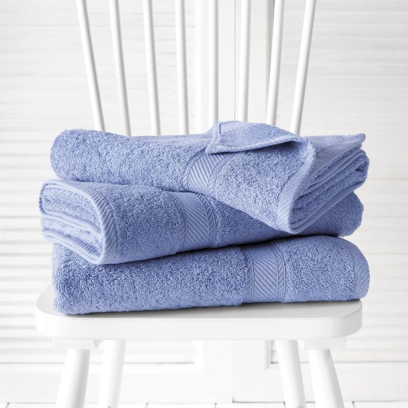 Douchelakens Helene Sky Blue 70 x 140 cm - 3 stuks - Katoen