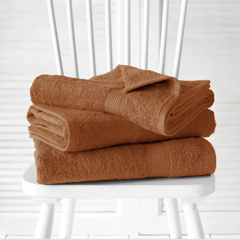 Douchelakens Helene Caramel 70 x 140 cm - 3 stuks - Katoen