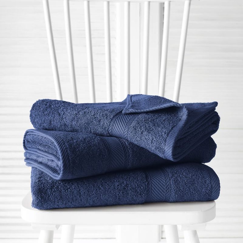 Douchelakens Helene Blue Indigo 70 x 140 cm - 3 stuks - Katoen