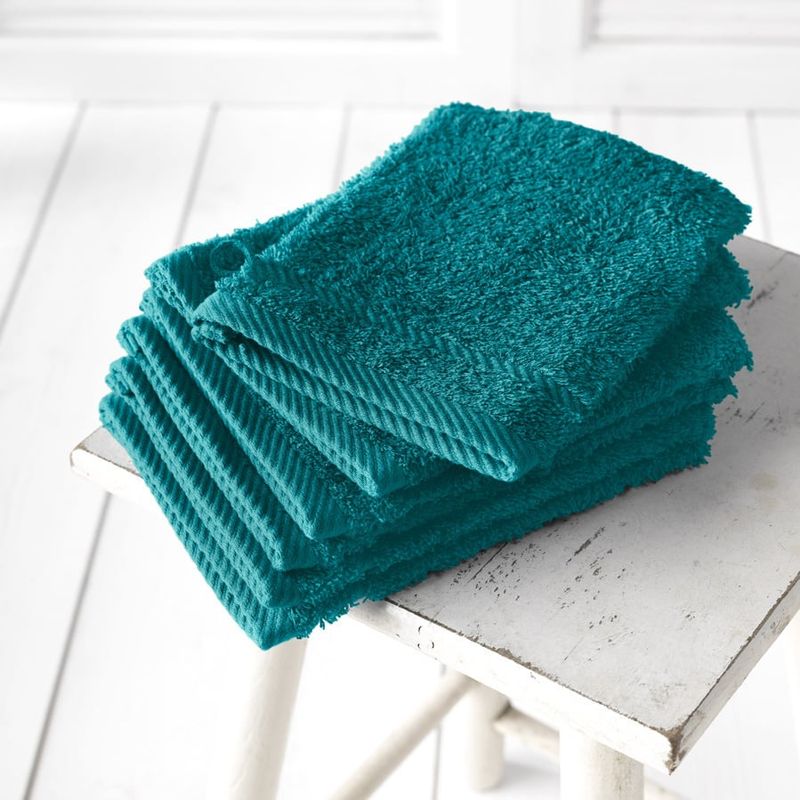 Washandjes Helene Lake Green 15 x 21 cm - 6 stuks - Katoen