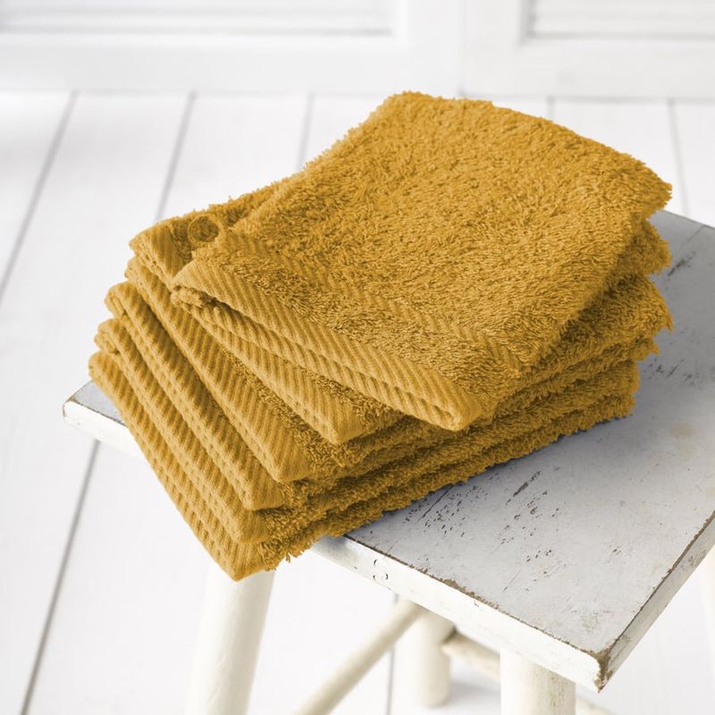 Washandjes Helene Golden Yellow 15 x 21 cm - 6 stuks - Katoen