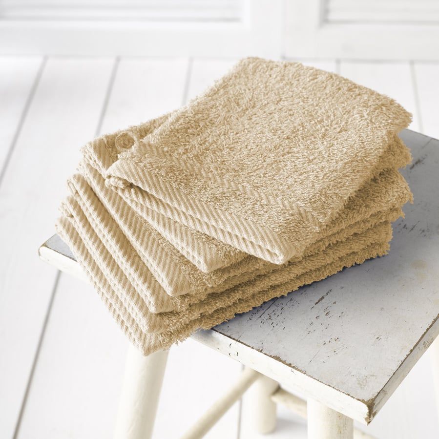 Washandjes Helene Sand 15 x 21 cm - 6 stuks - Katoen