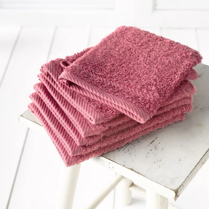 Washandjes Helene Carmine 15 x 21 cm - 6 stuks - Katoen
