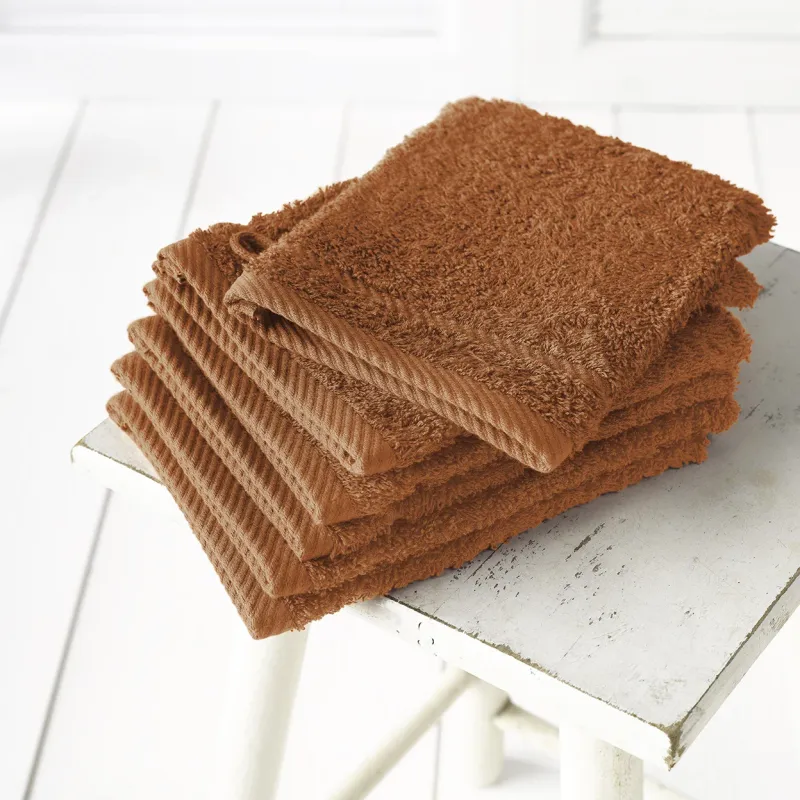 Washandjes Helene Caramel 15 x 21 cm - 6 stuks - Katoen