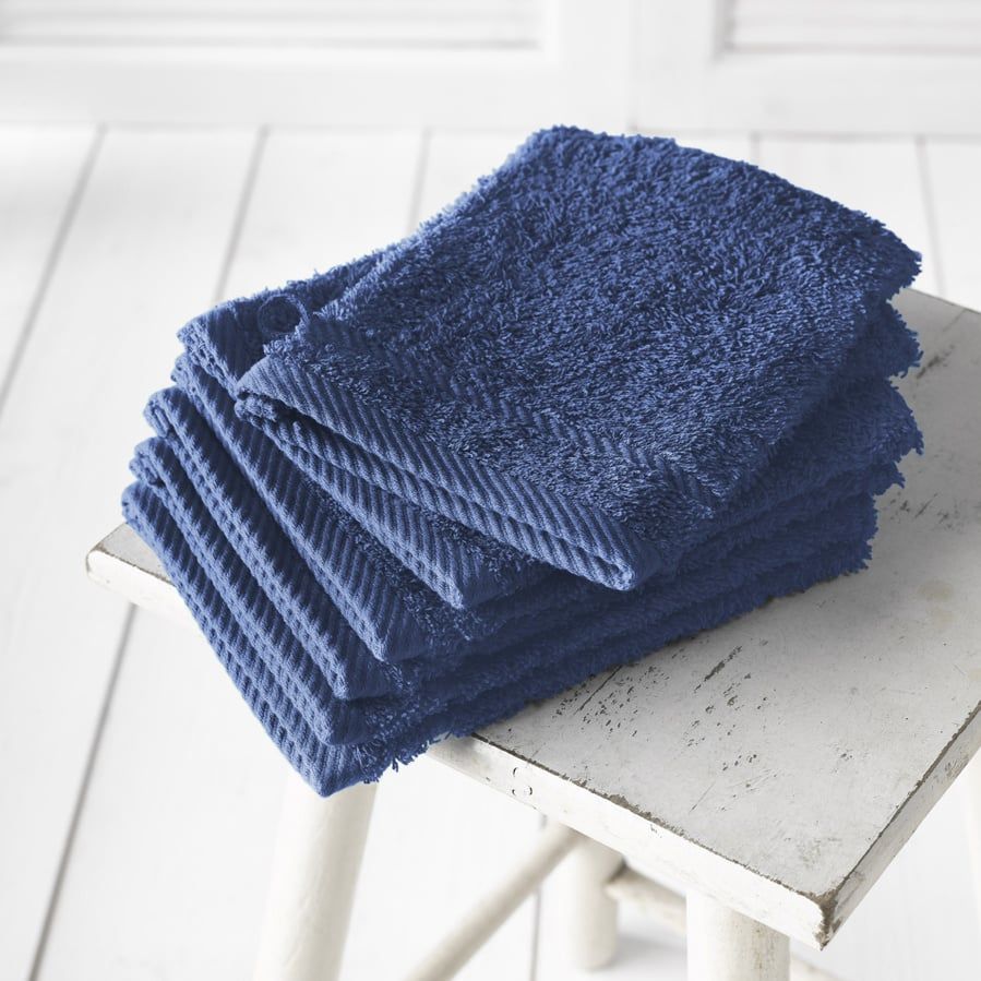 Washandjes Helene Blue Indigo 15 x 21 cm - 6 stuks - Katoen