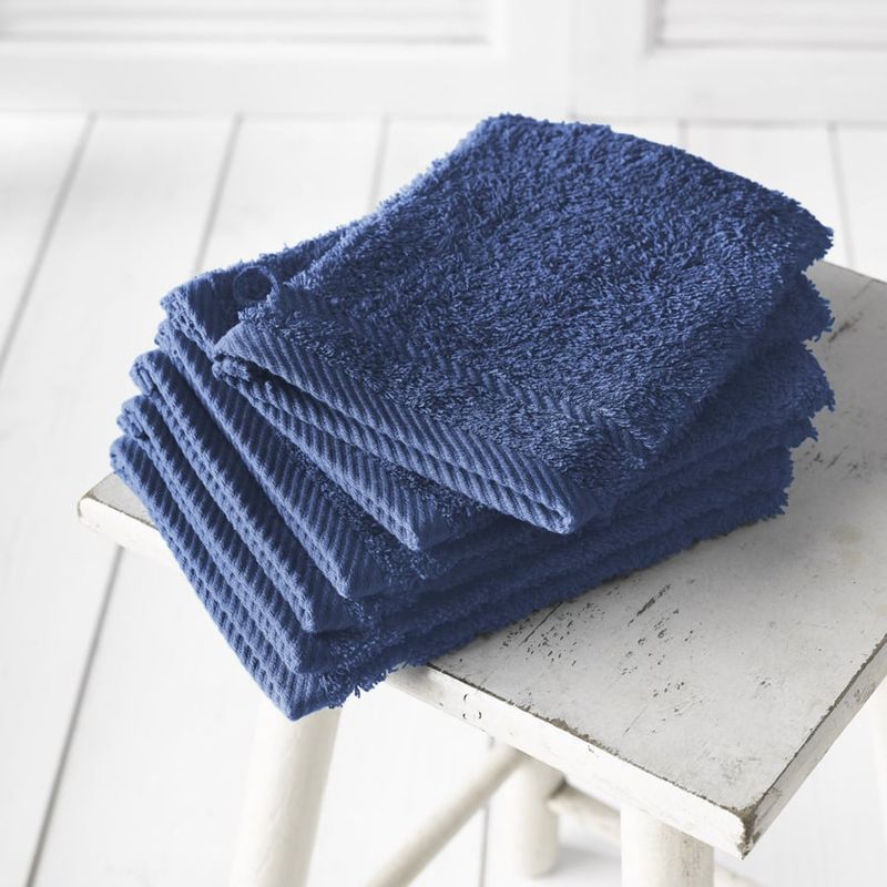 Washandjes Helene Blue Indigo 15 x 21 cm - 6 stuks - Katoen