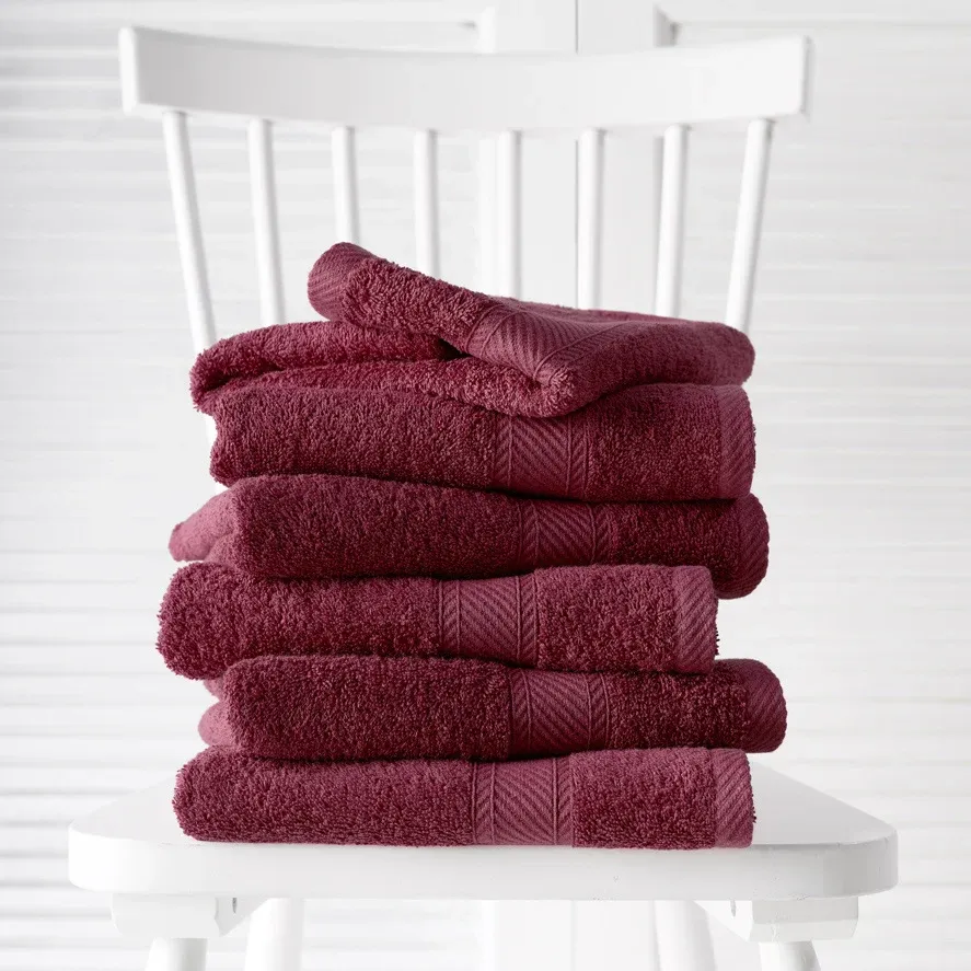 Gastendoekjes Helene Beet Red 15 x 21 cm - 6 stuks - Katoen
