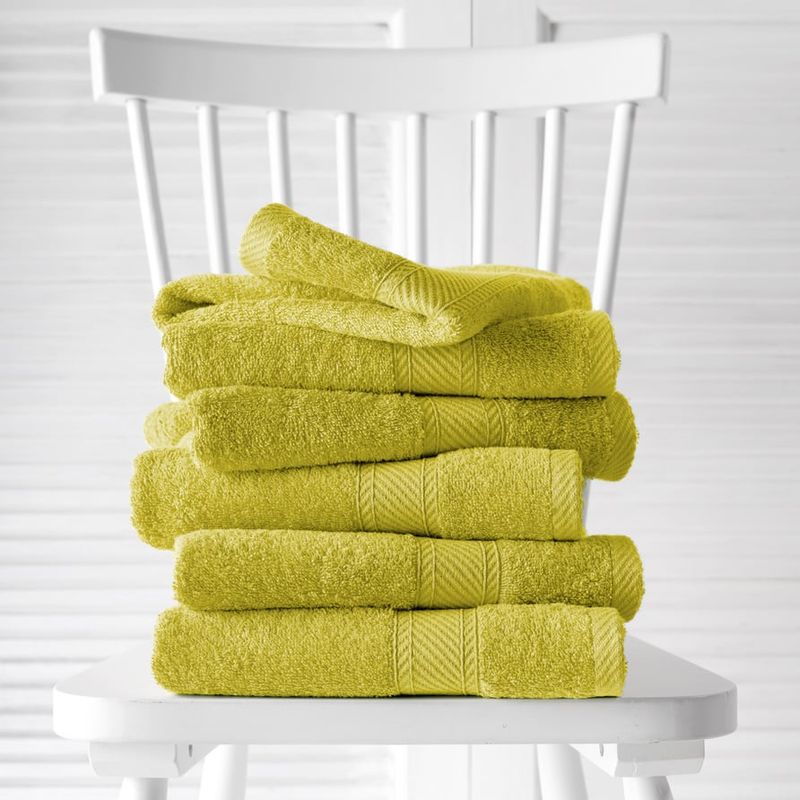 Handdoeken Helene Warm Olive 50 x 100 cm - 6 stuks - Katoen