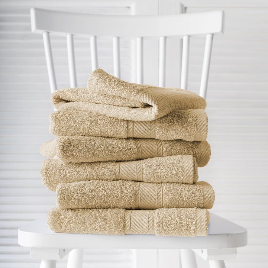 Handdoeken Helene Sand 50 x 100 cm - 6 stuks - Katoen