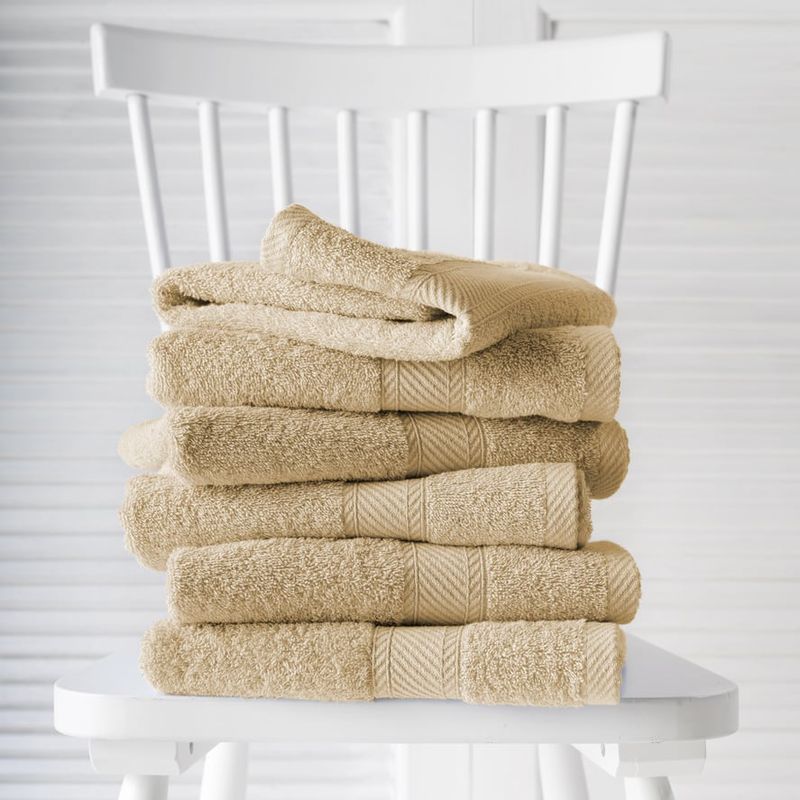 Handdoeken Helene Sand 50 x 100 cm - 6 stuks - Katoen