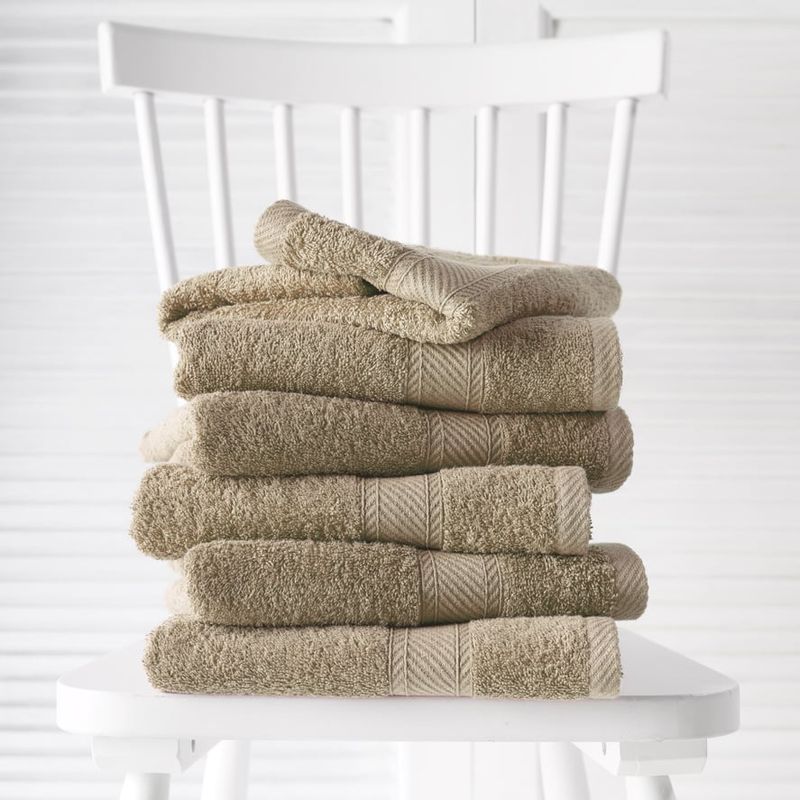 Handdoeken Helene Humus 50 x 100 cm - 6 stuks - Katoen