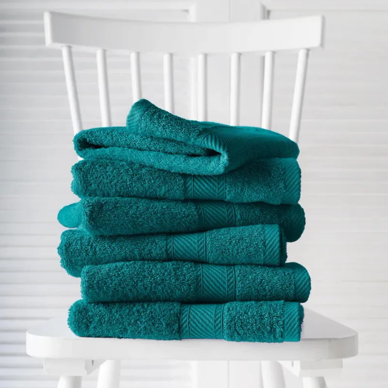 Handdoeken Helene Lake Green 50 x 100 cm - 6 stuks - Katoen