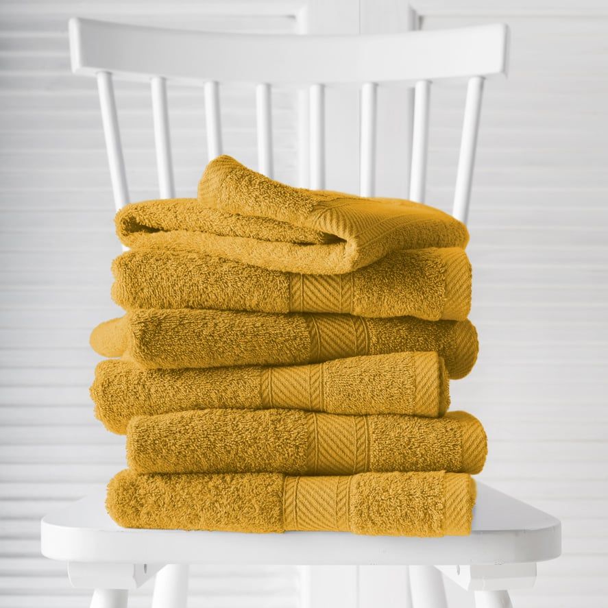 Handdoeken Helene Golden Yellow 50 x 100 cm - 6 stuks - Katoen
