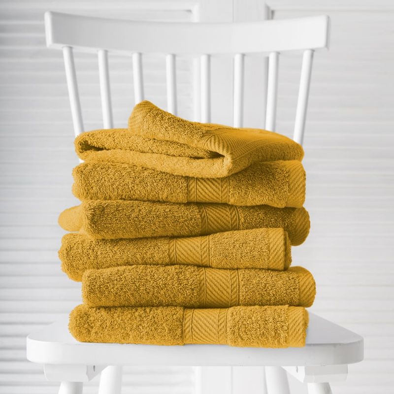 Handdoeken Helene Golden Yellow 50 x 100 cm - 6 stuks - Katoen