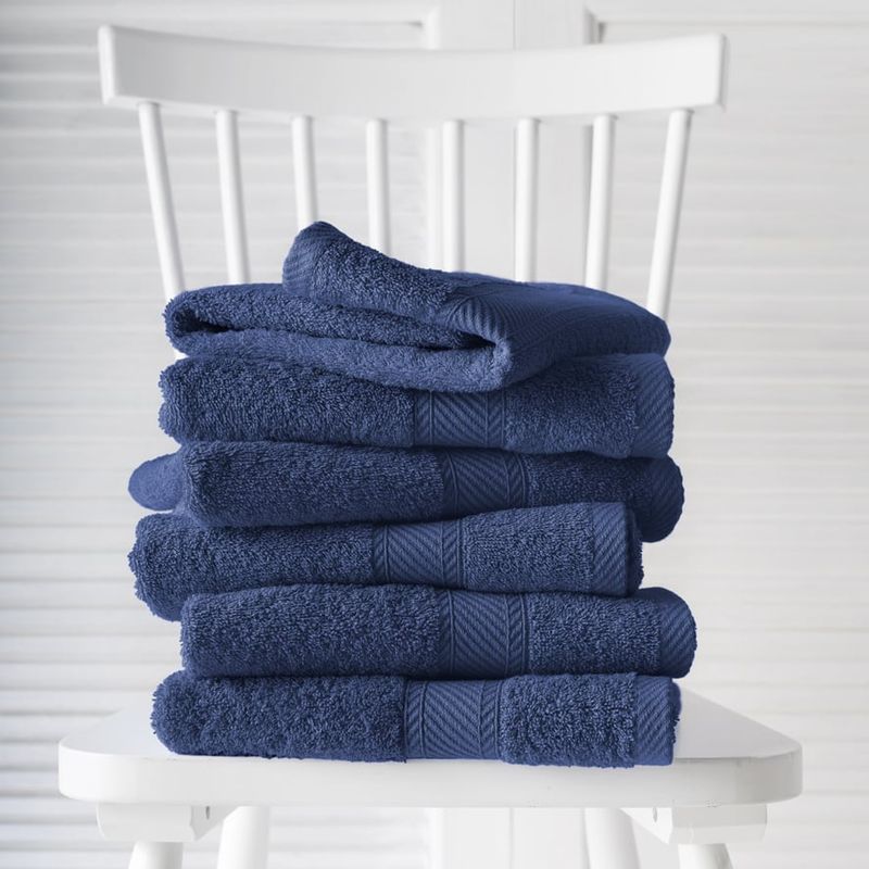 Handdoeken Helene Blue Indigo 50 x 100 cm - 6 stuks - Katoen