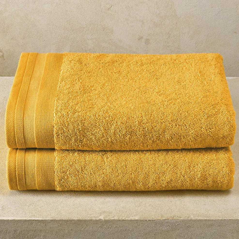 Badlaken Contessa, Golden Yellow - 70 x 140 cm - 2 stuks - Katoen
