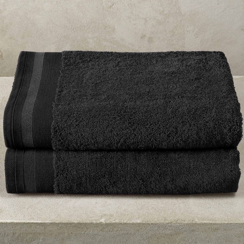 Badlaken Contessa, Black - 70 x 140 cm - 2 stuks - Katoen