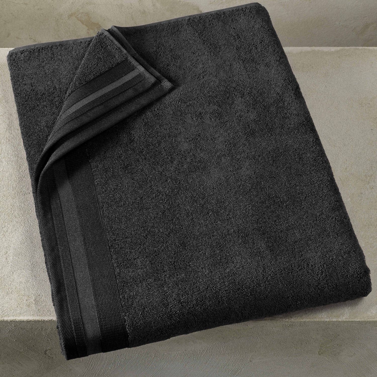 Badlaken Contessa, Black - 100 x 150 cm - Katoen