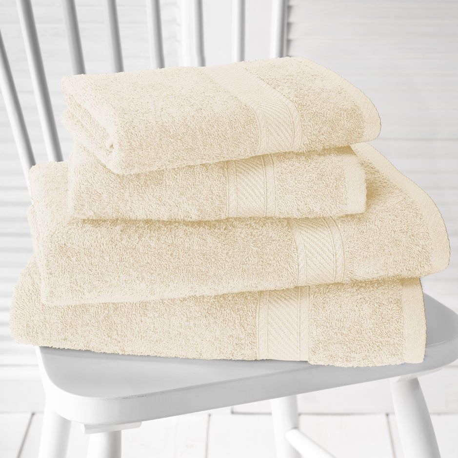 Promopack Helene, Cream - 2 washandjes + 2 handdoeken + 2 douchelakens