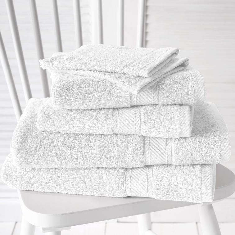 Promopack Helene, wit - 2 washandjes + 2 handdoeken + 2 douchelakens