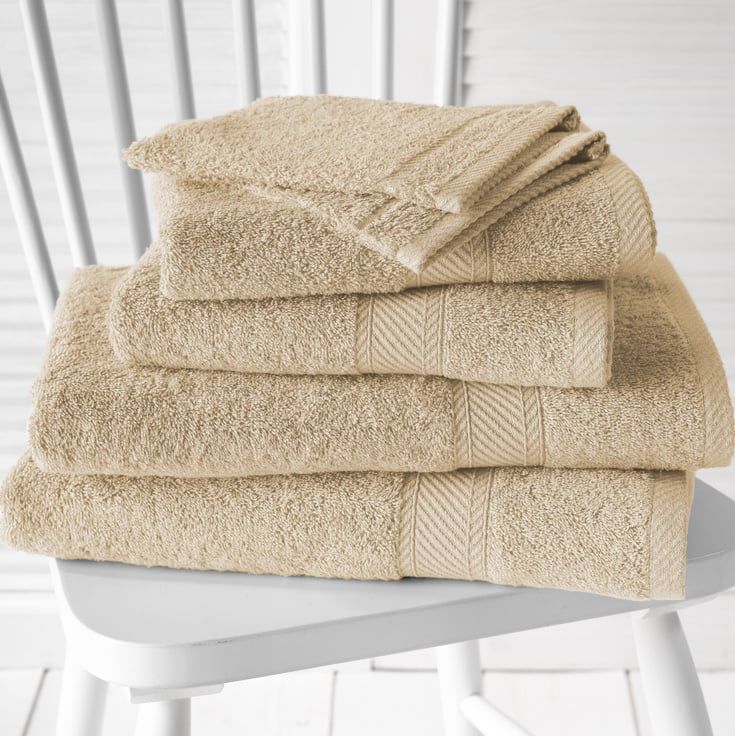 Promopack Helene, taupe - 2 washandjes + 2 handdoeken + 2 douchelakens
