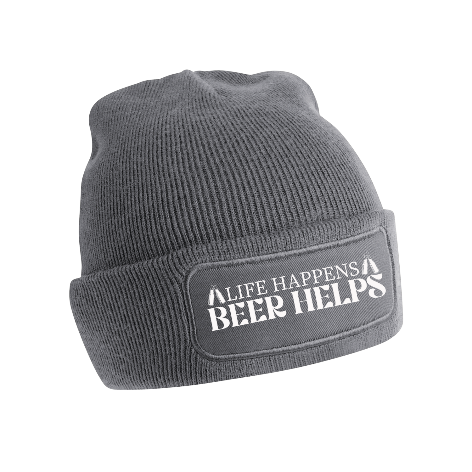 LIFE HAPPENS BEER HELPS (verschillende kleuren)