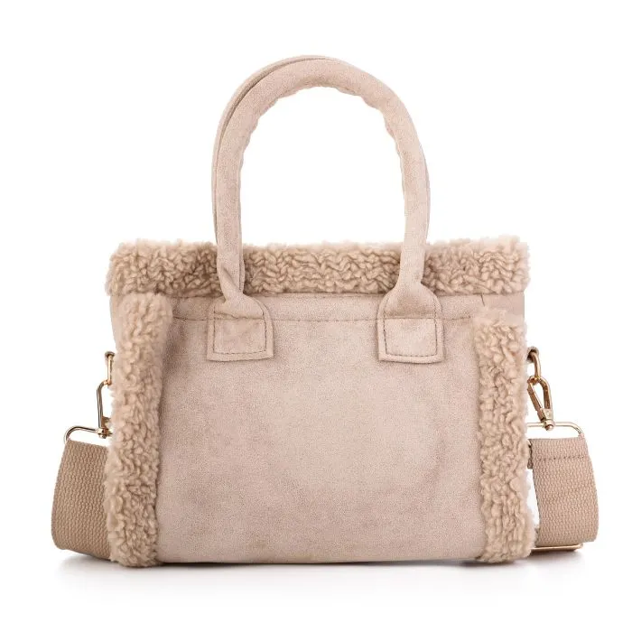 Teddy winter tas BEIGE