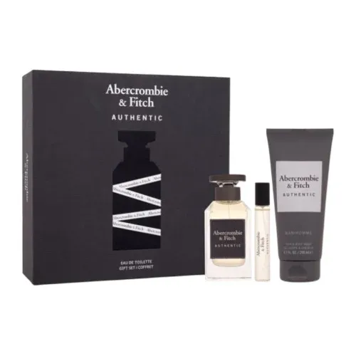 Abercrombie &amp; Fitch Authentic Man Geschenkset 100ml EDT + 200ml Hair &amp; Body Wash + 15ml EDT