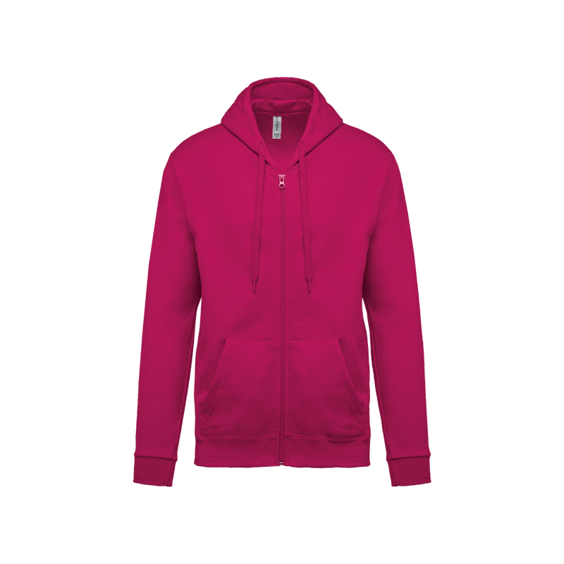 SWEATSHIRTS MET RITS EN CAPUCHON UNISEKS VOLWASSENEN  (verschillende kleuren)  (merk: kariban)