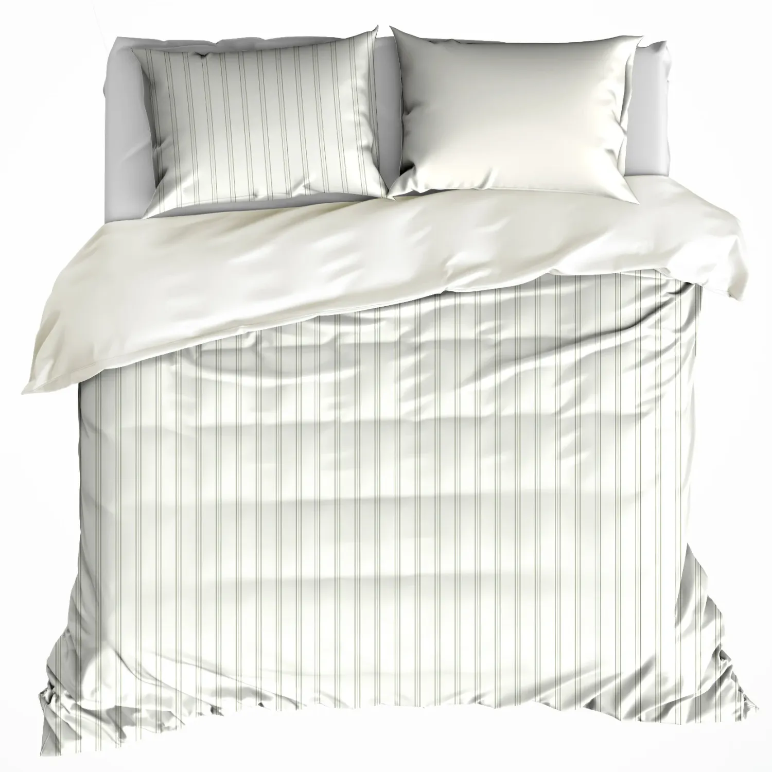 Dekbedovertrek Chiara Winter Moss - 200 x 200 + 2 st. 60 x 70 cm - Katoen Satijn