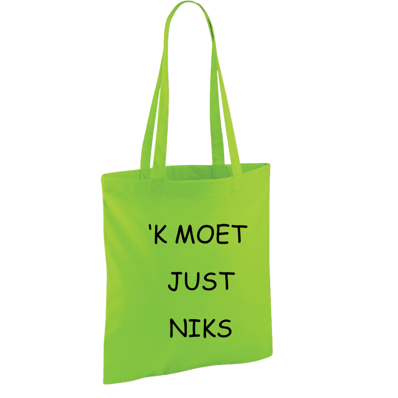 SCHOUDERTAS 'K MOET JUST NIKS (verschillende kleuren)