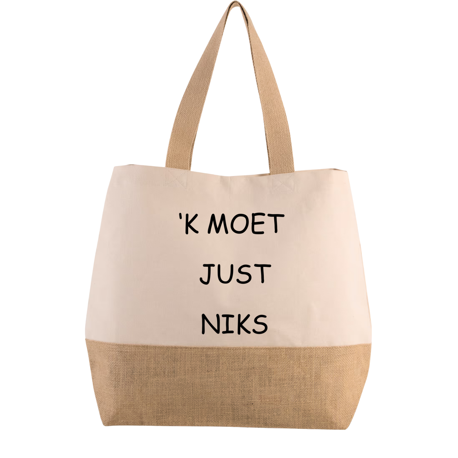 STRANDTAS/SHOPPER 'K MOET JUST NIKS