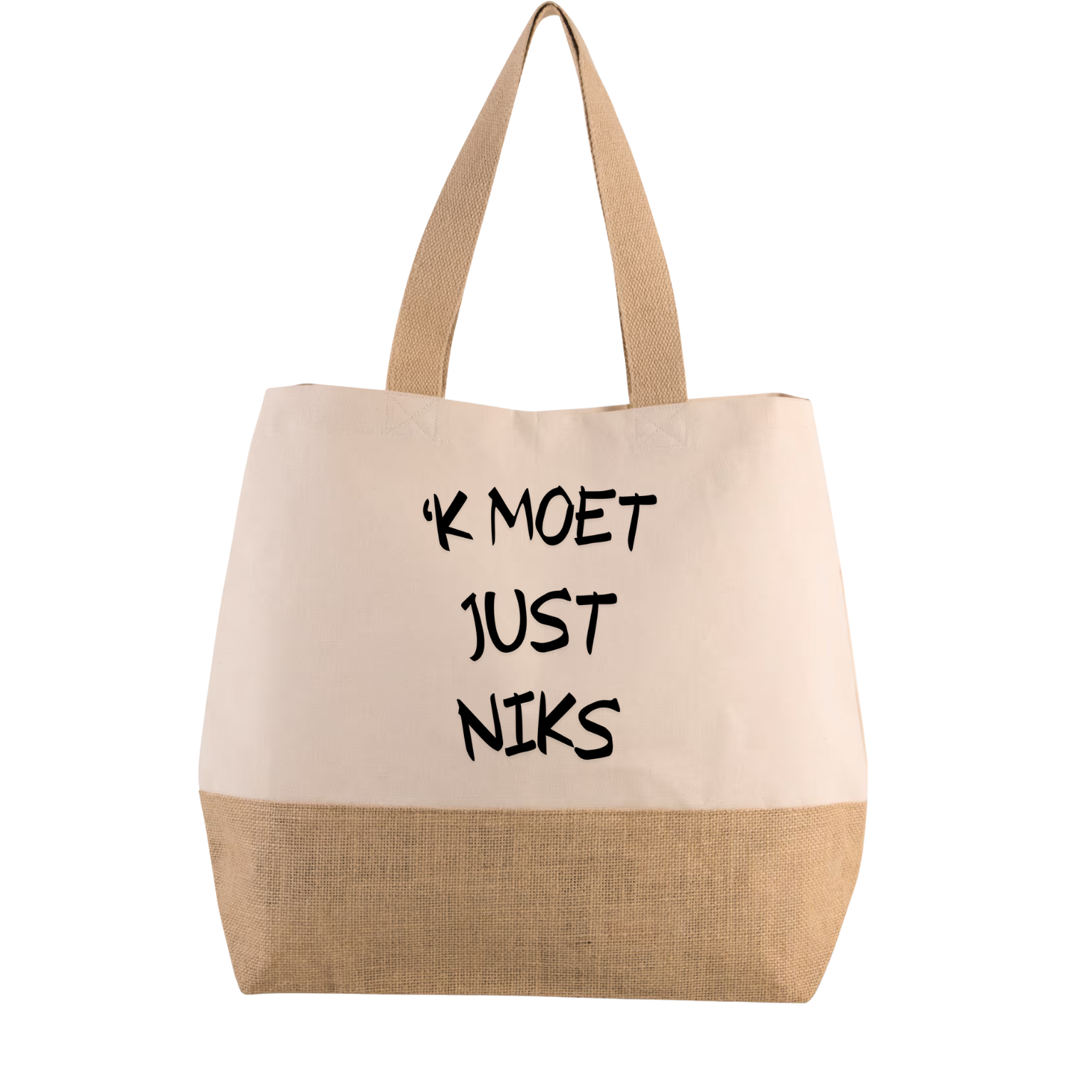 STRANDTAS/SHOPPER 'K MOET JUST NIKS