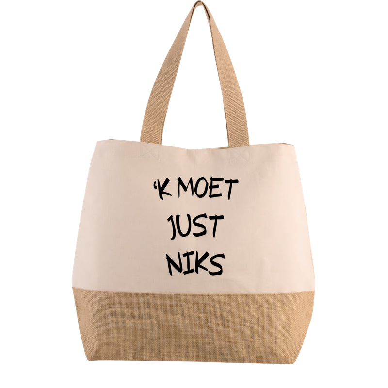 STRANDTAS/SHOPPER 'K MOET JUST NIKS