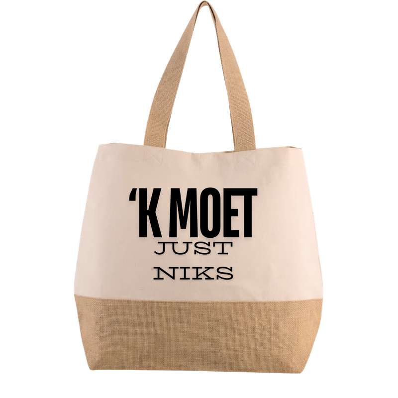 STRANDTAS/SHOPPER 'K MOET JUST NIKS
