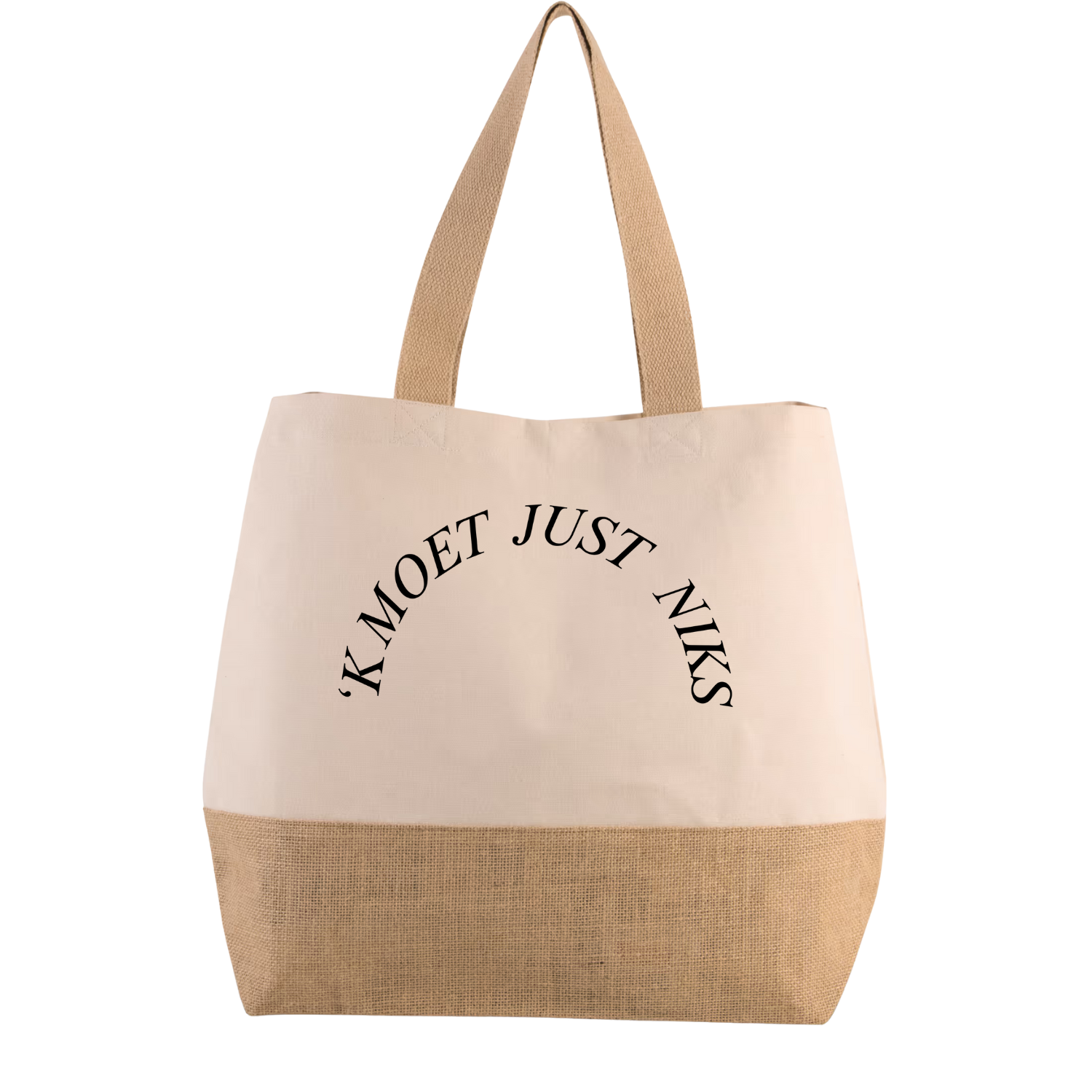 STRANDTAS/SHOPPER 'K MOET JUST NIKS