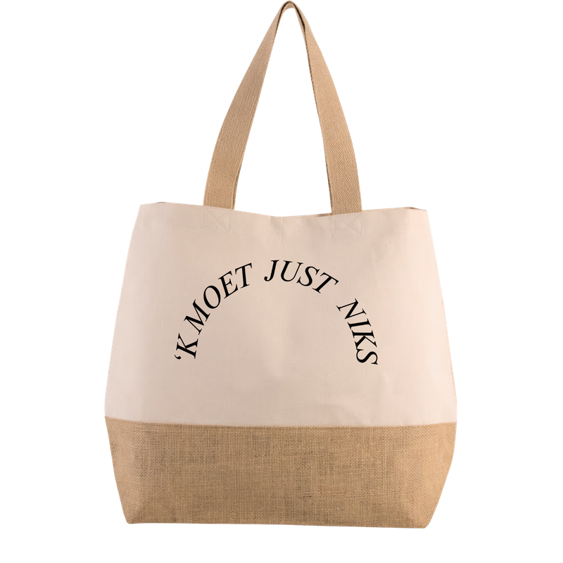 STRANDTAS/SHOPPER 'K MOET JUST NIKS