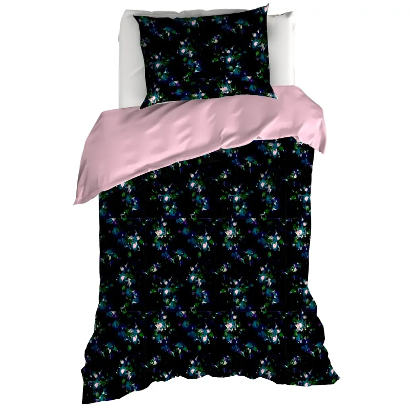 Dekbedovertrek Jungle Cat Aurelia Blush - Eenpersoons - 140 x 200/220 cm - Katoen Satijn