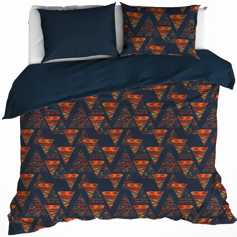 Dekbedovertrek Caspian Eclipse Blue - Tweepersoons - 200 x 200/220 cm - Katoen Flanel