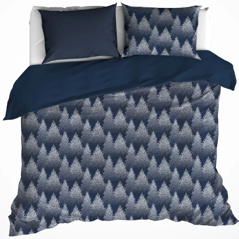 Dekbedovertrek Katoen Flanel Forest by Night - Tweepersoons - 200 x 200/220 cm - Astral Aura