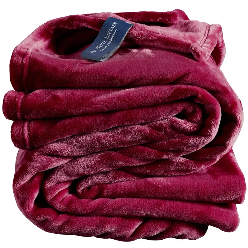 Fleece deken Cosy beet red- 150 x 200 cm -100% polyester