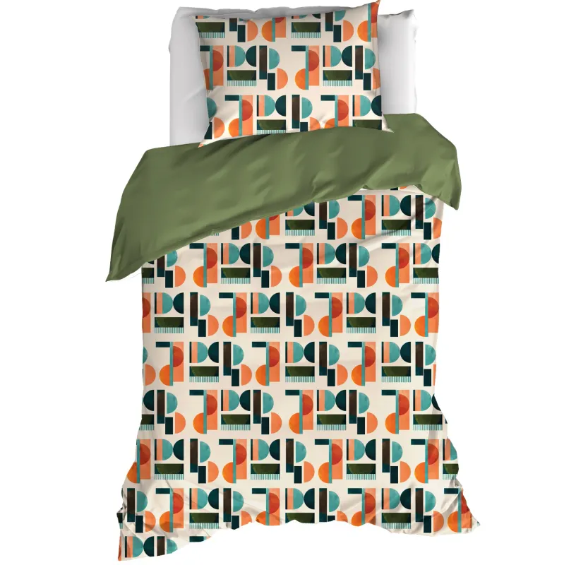 Dekbedovertrek Lisboa, Grenoble Green - 140 x 200/220 - Katoen Percal